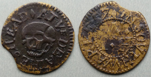 Borough High Street, I W (H) AT THE DEATHES HEAD 1657 farthing